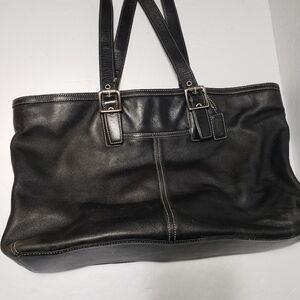Vintage COACH Leather Large Hampton Tote Bag